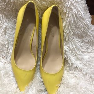 Yellow Nine West heels